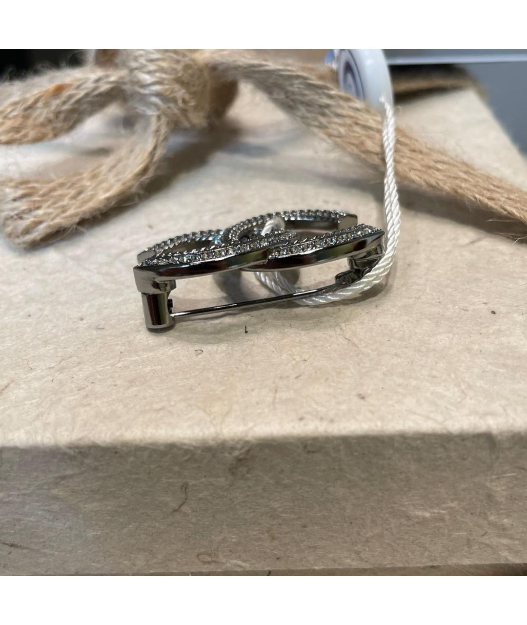 CHANEL Серебряная металлическая булавка / брошь, фото 6