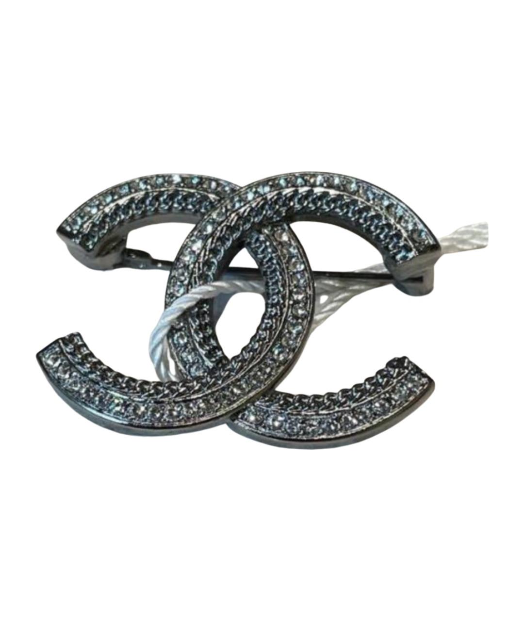 CHANEL Серебряная металлическая булавка / брошь, фото 1