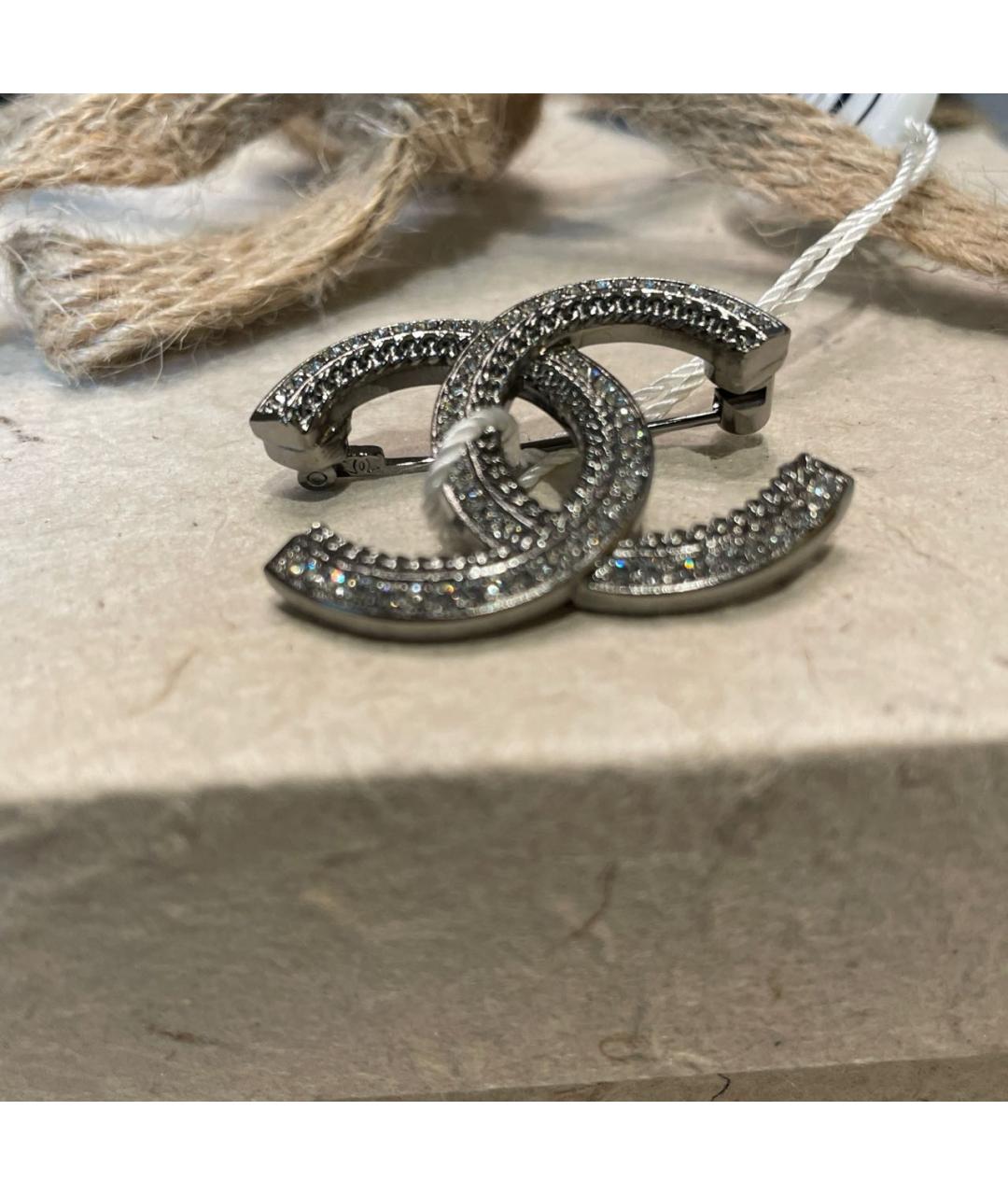 CHANEL Серебряная металлическая булавка / брошь, фото 8