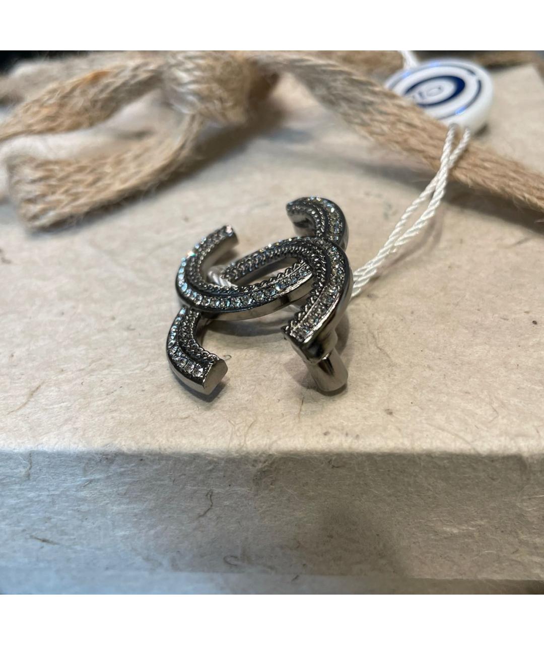 CHANEL Серебряная металлическая булавка / брошь, фото 3