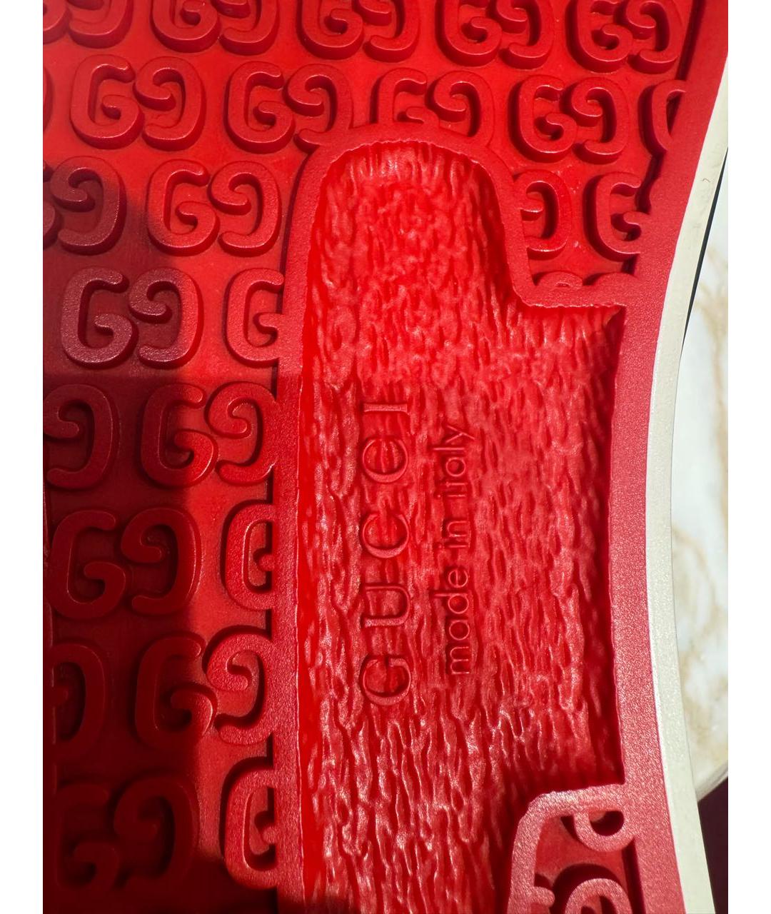 GUCCI Коричневые текстильные мокасины, фото 7