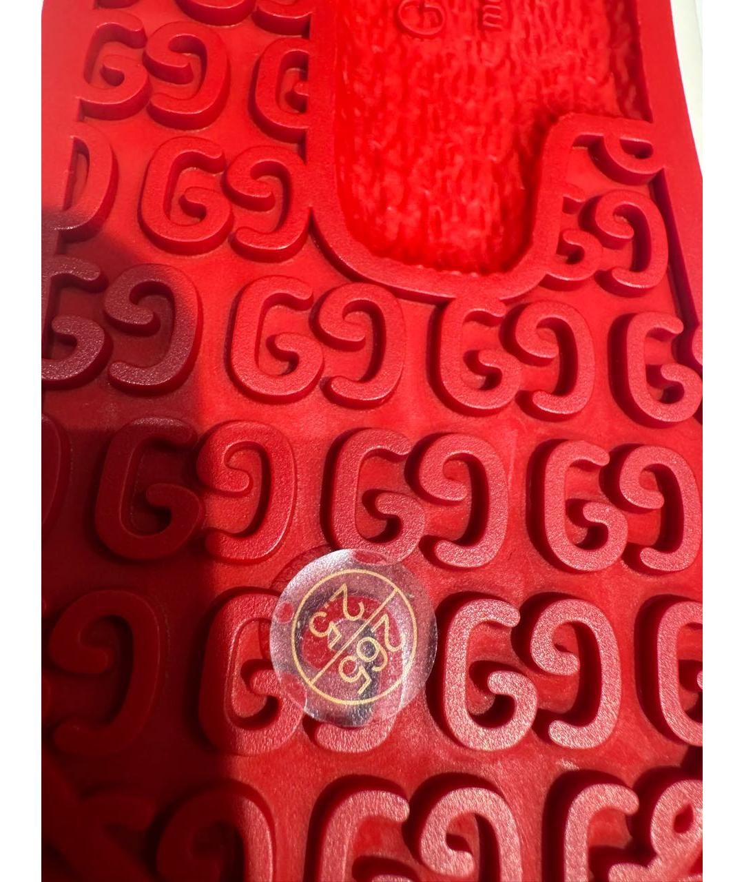 GUCCI Коричневые текстильные мокасины, фото 6