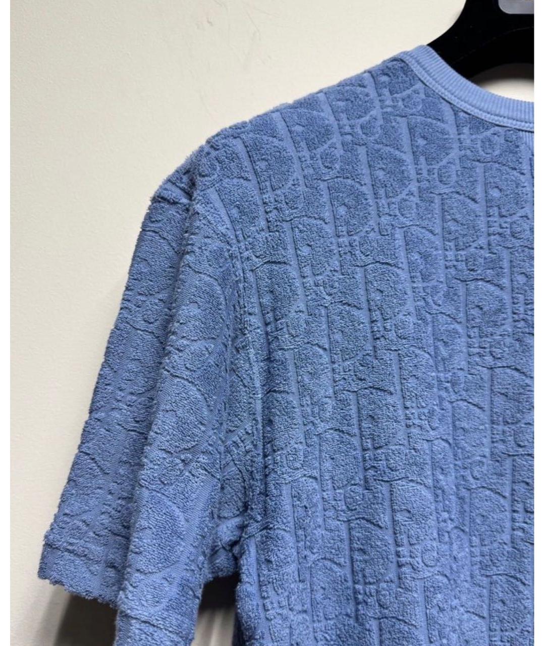 CHRISTIAN DIOR Голубая хлопковая футболка, фото 6