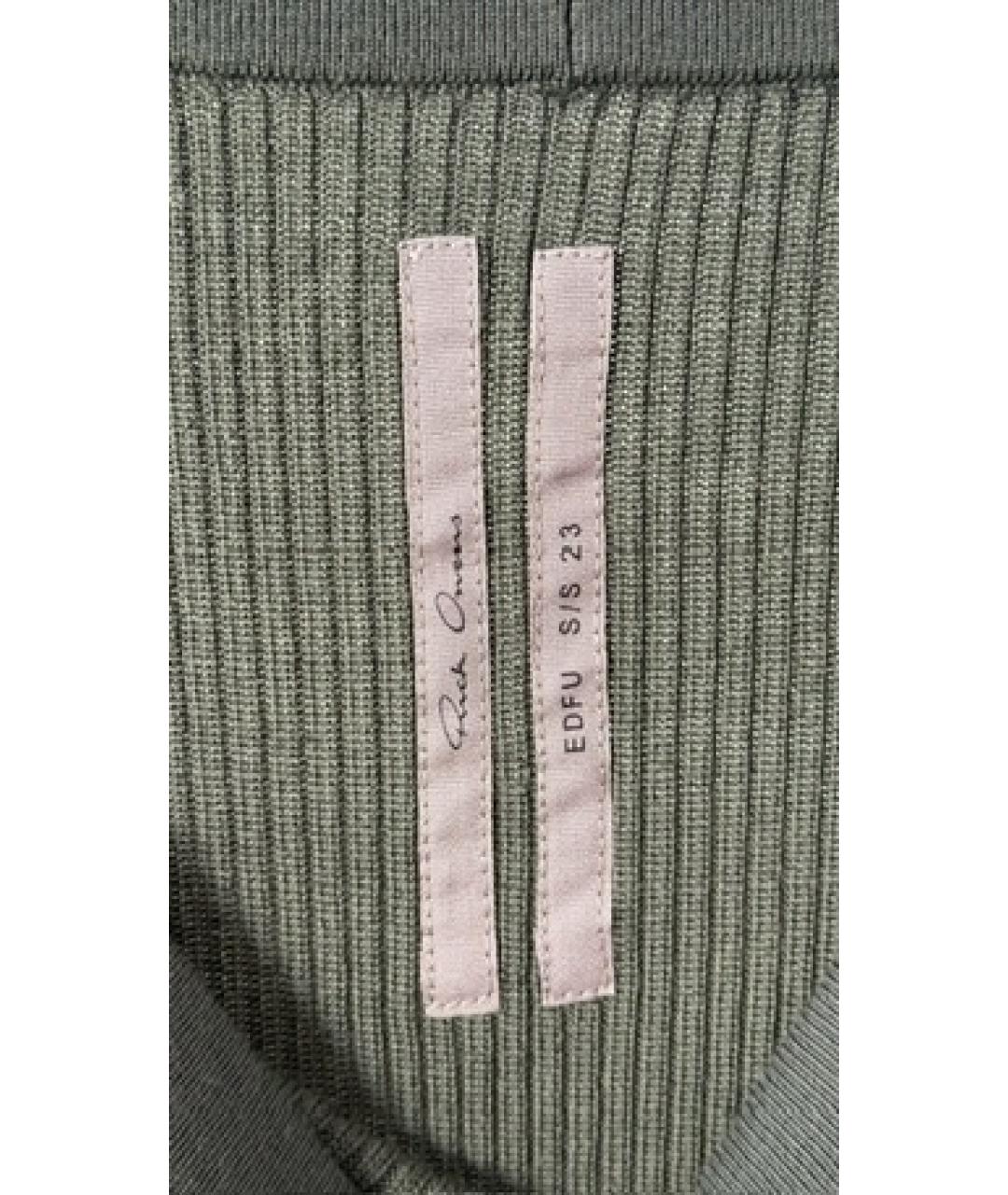 RICK OWENS Зеленые прямые брюки, фото 4