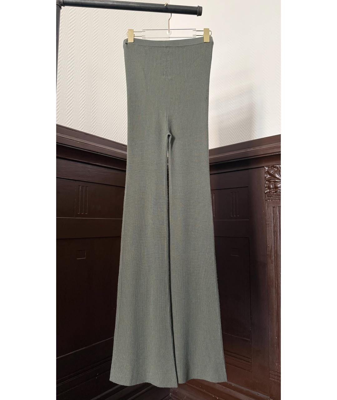 RICK OWENS Зеленые прямые брюки, фото 2