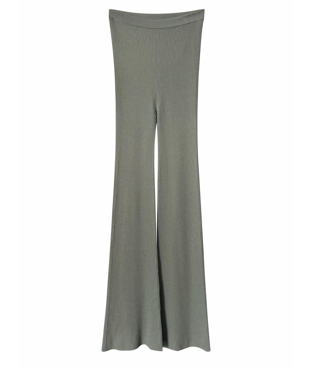 RICK OWENS Зеленые прямые брюки, фото 1