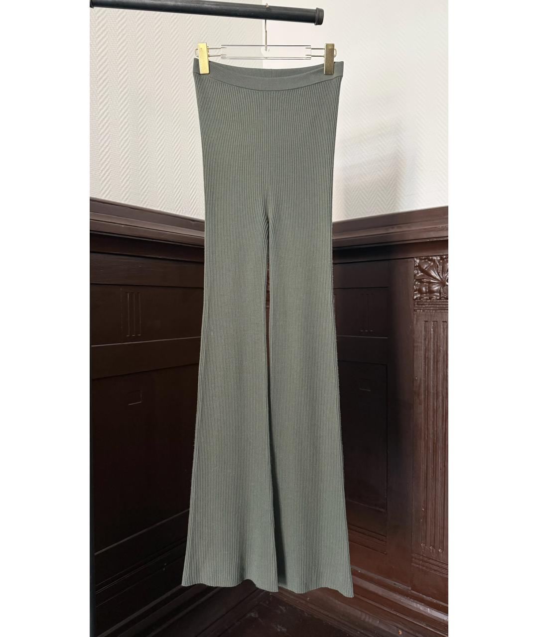 RICK OWENS Зеленые прямые брюки, фото 7