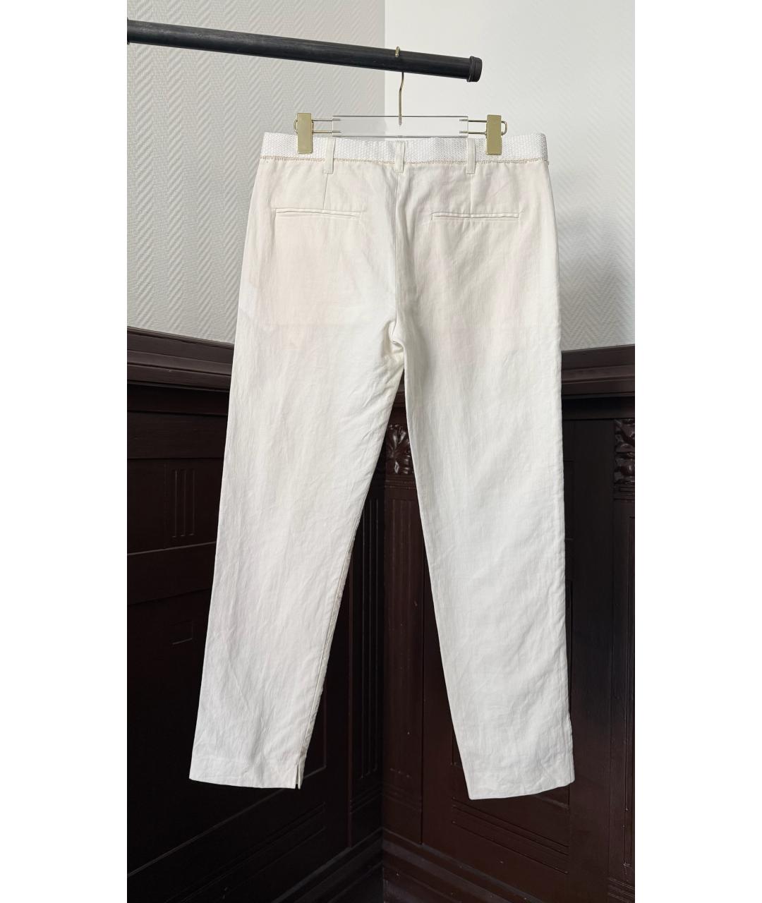 ANN DEMEULEMEESTER Белые прямые брюки, фото 2