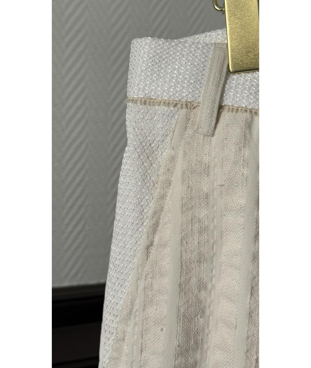 ANN DEMEULEMEESTER Белые прямые брюки, фото 5