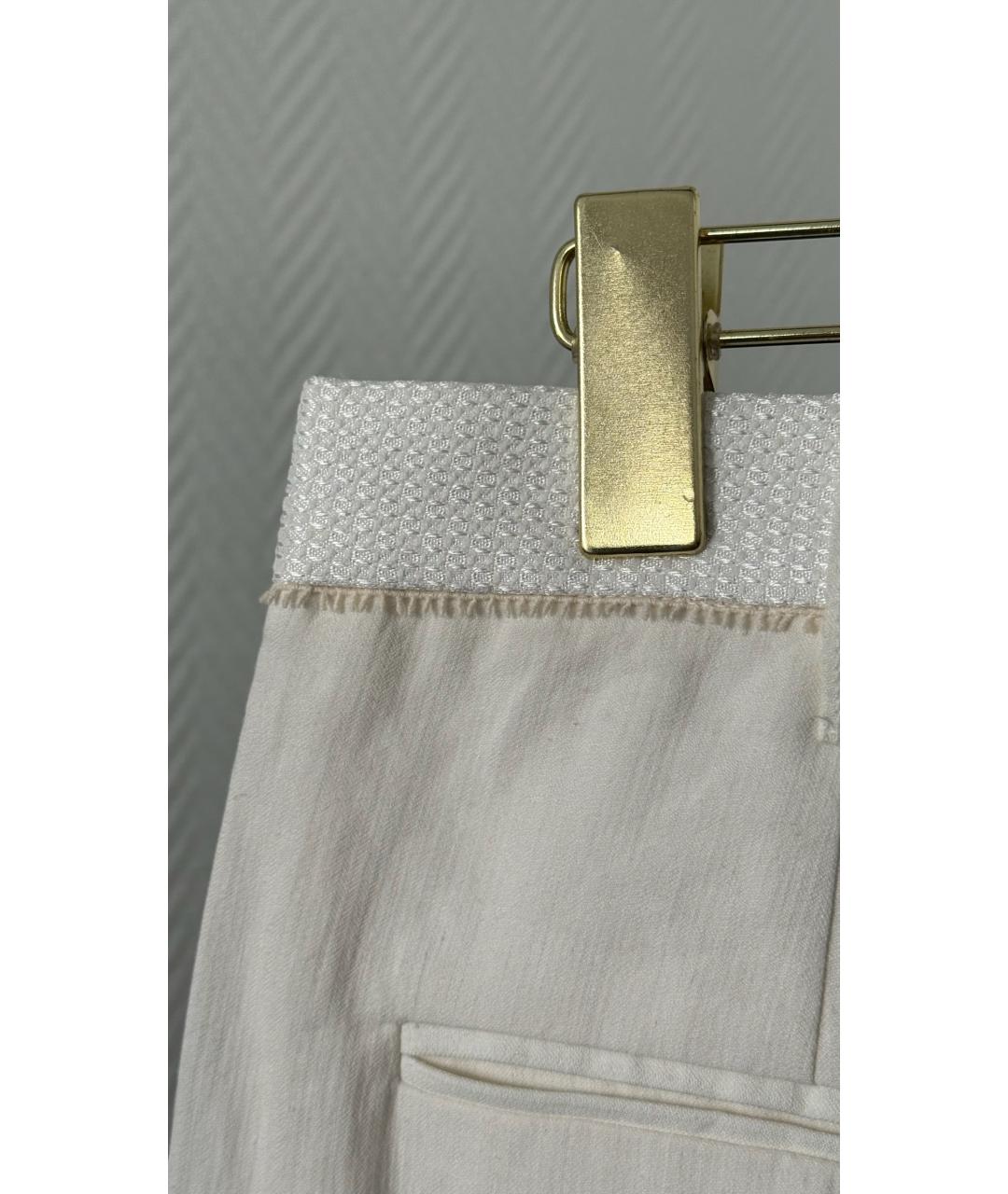 ANN DEMEULEMEESTER Белые прямые брюки, фото 3