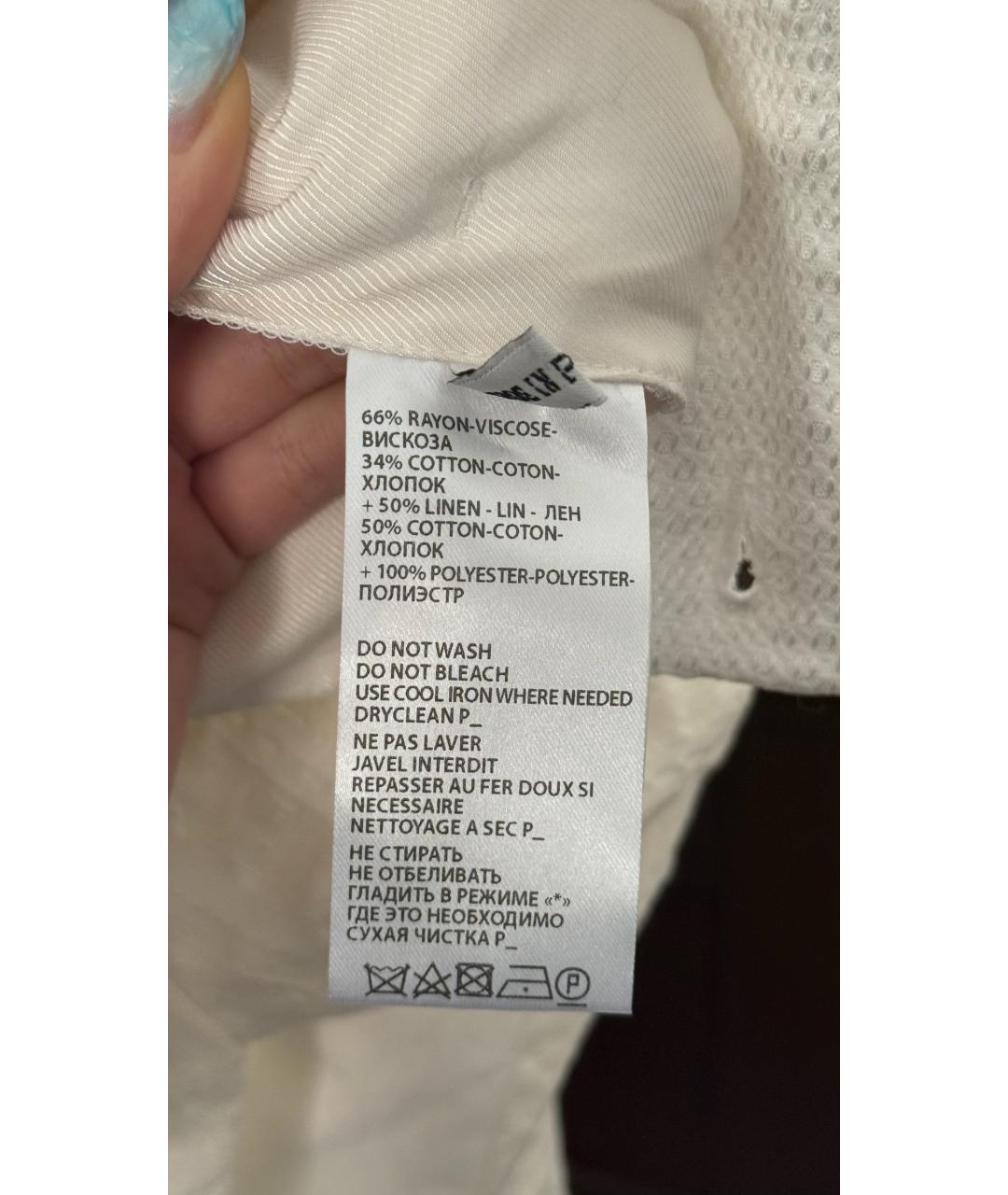 ANN DEMEULEMEESTER Белые прямые брюки, фото 7