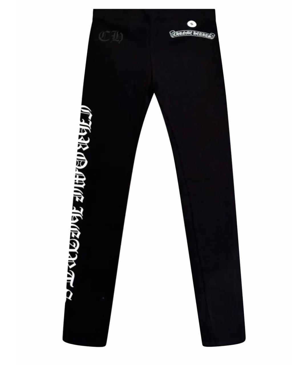 CHROME HEARTS Черные хлопко-эластановые леггинсы и велосипедки, фото 1