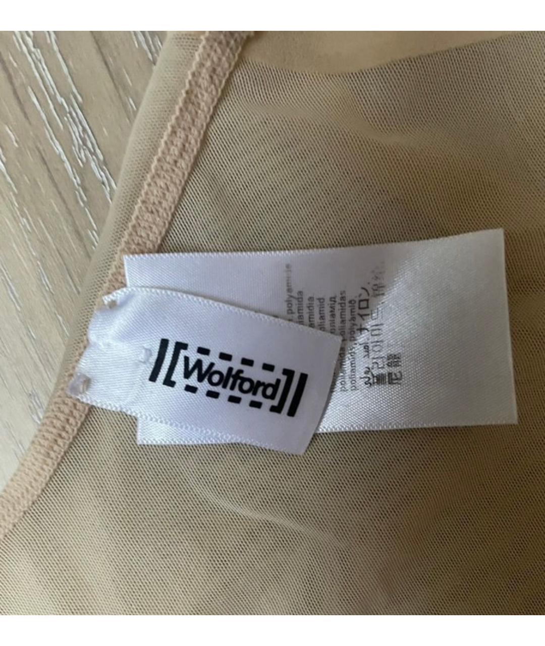 WOLFORD Черное хлопко-эластановое боди, фото 4