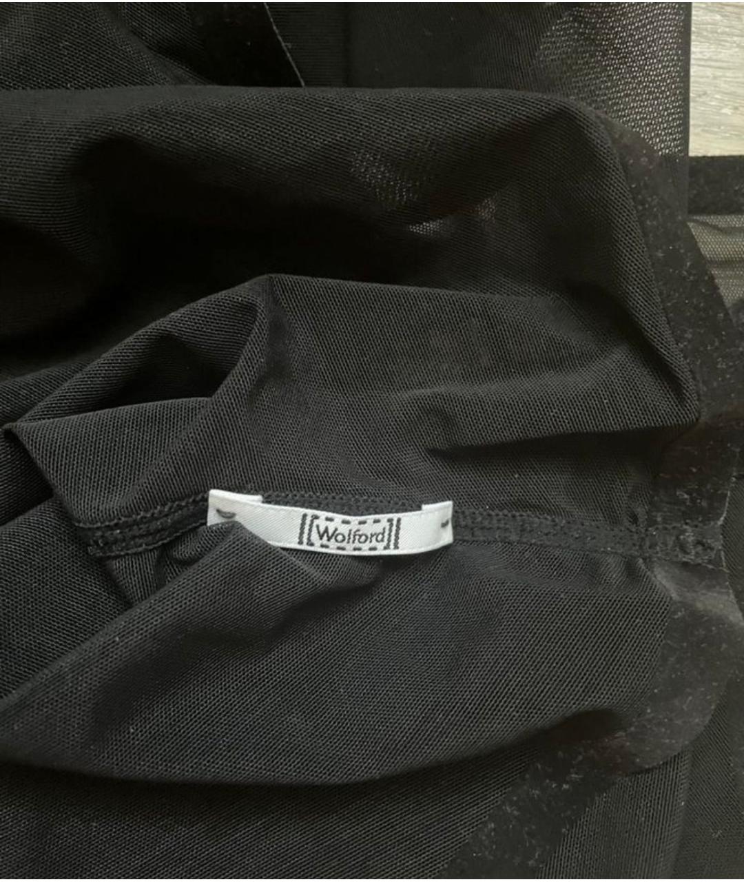 WOLFORD Черное хлопко-эластановое боди, фото 3