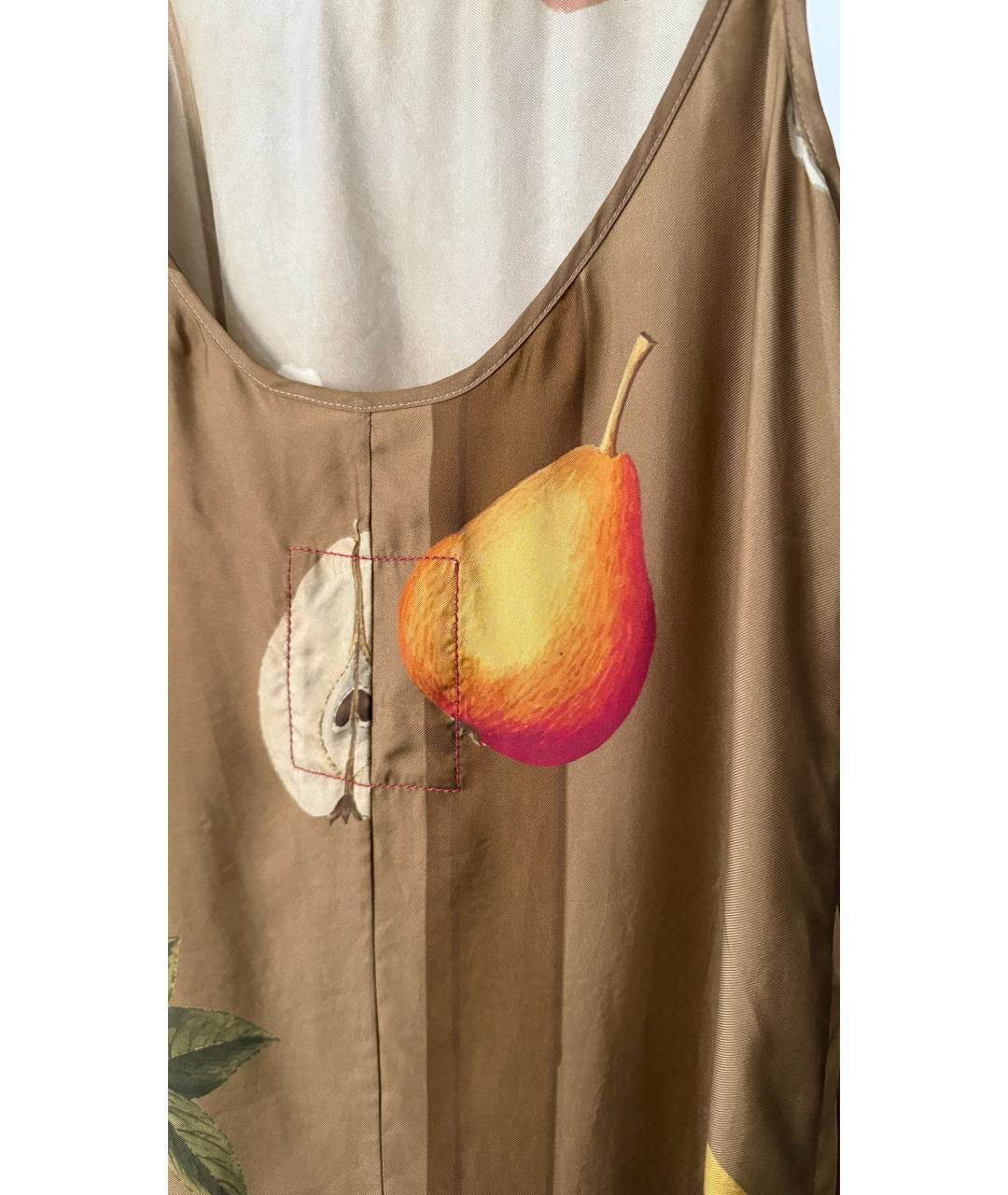 UMA WANG Горчичное атласное коктейльное платье, фото 3