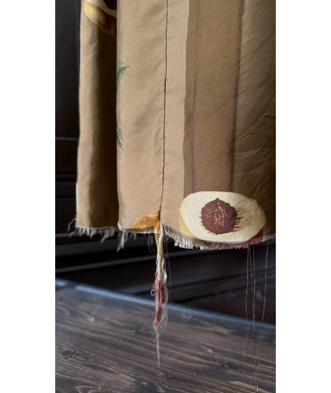 UMA WANG Горчичное атласное коктейльное платье, фото 4