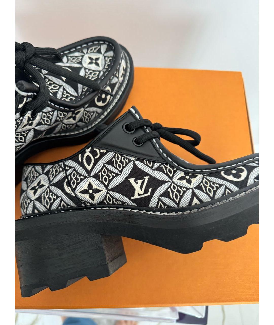 LOUIS VUITTON Мульти текстильные брогги и оксфорды, фото 4