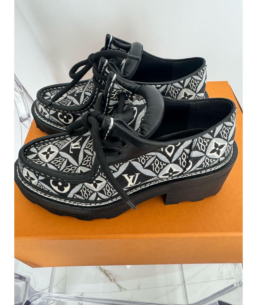 LOUIS VUITTON Мульти текстильные брогги и оксфорды, фото 5