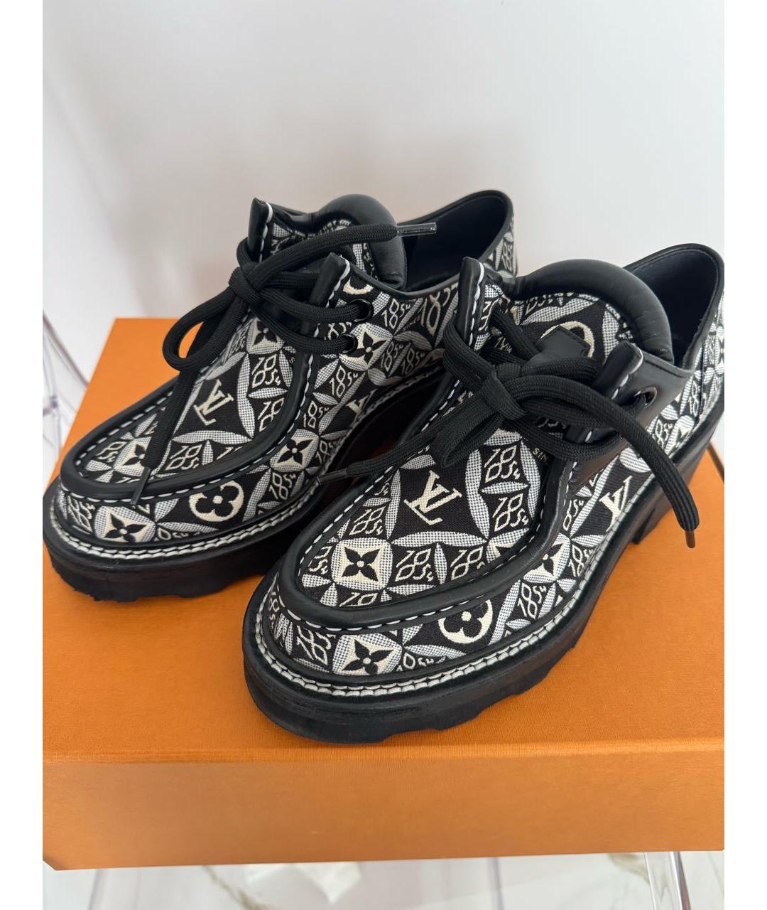 LOUIS VUITTON Мульти текстильные брогги и оксфорды, фото 2