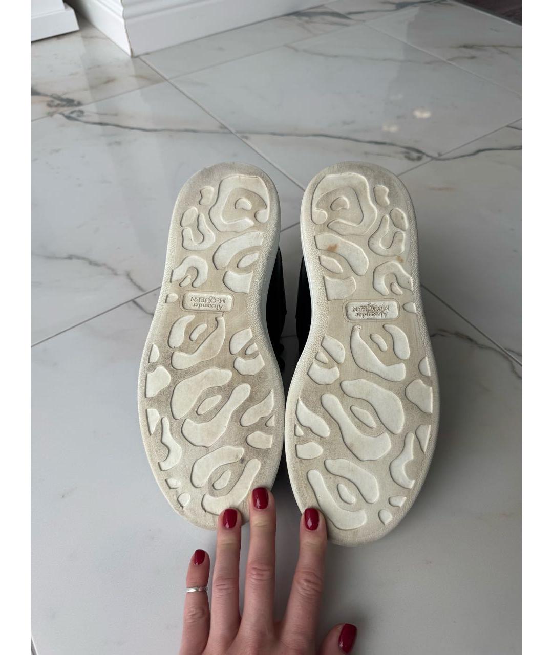 ALEXANDER MCQUEEN Черные кожаные кеды, фото 5