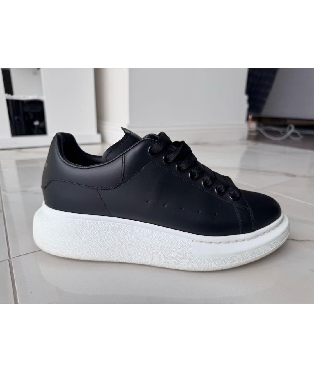 ALEXANDER MCQUEEN Черные кожаные кеды, фото 8