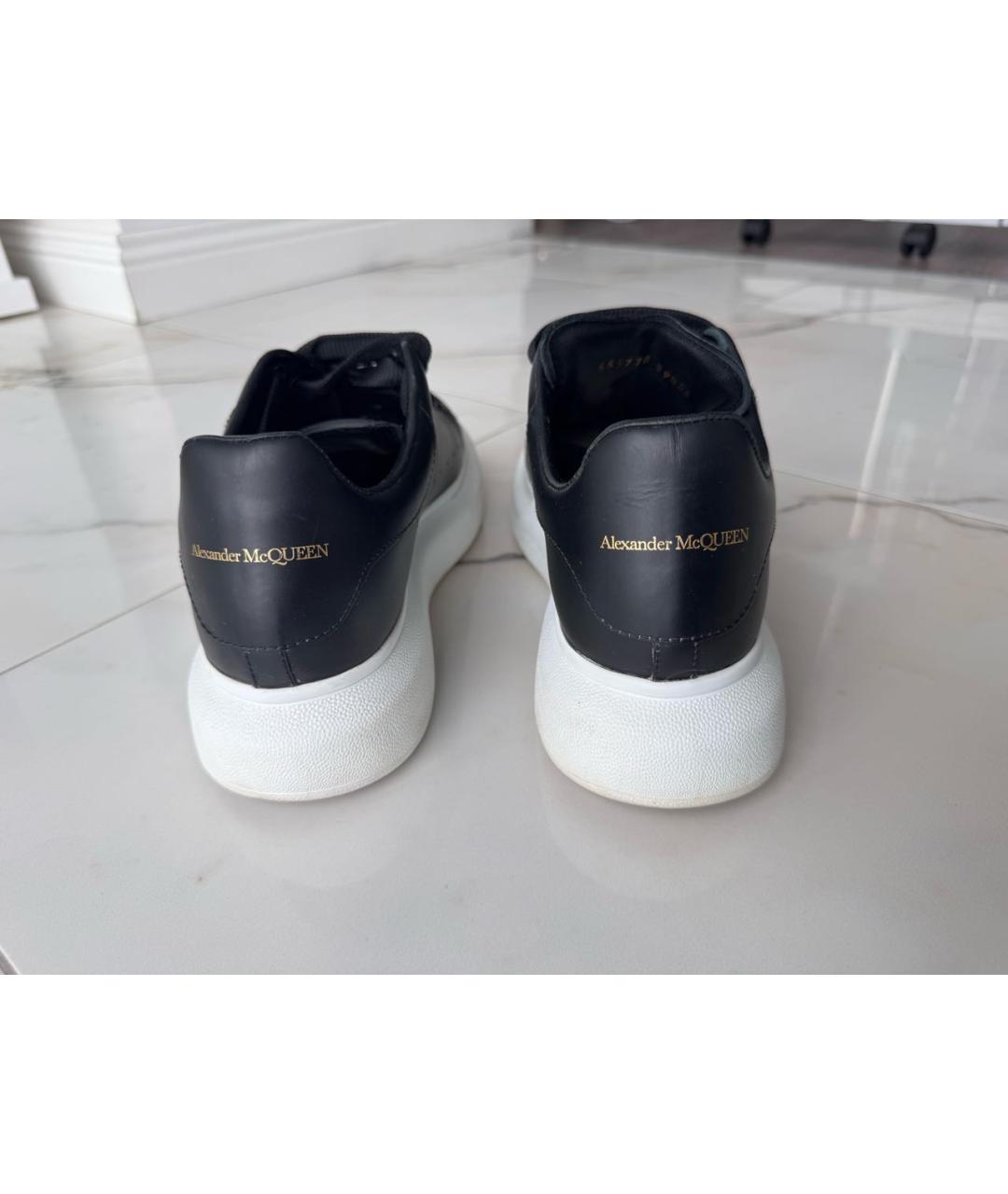 ALEXANDER MCQUEEN Черные кожаные кеды, фото 4