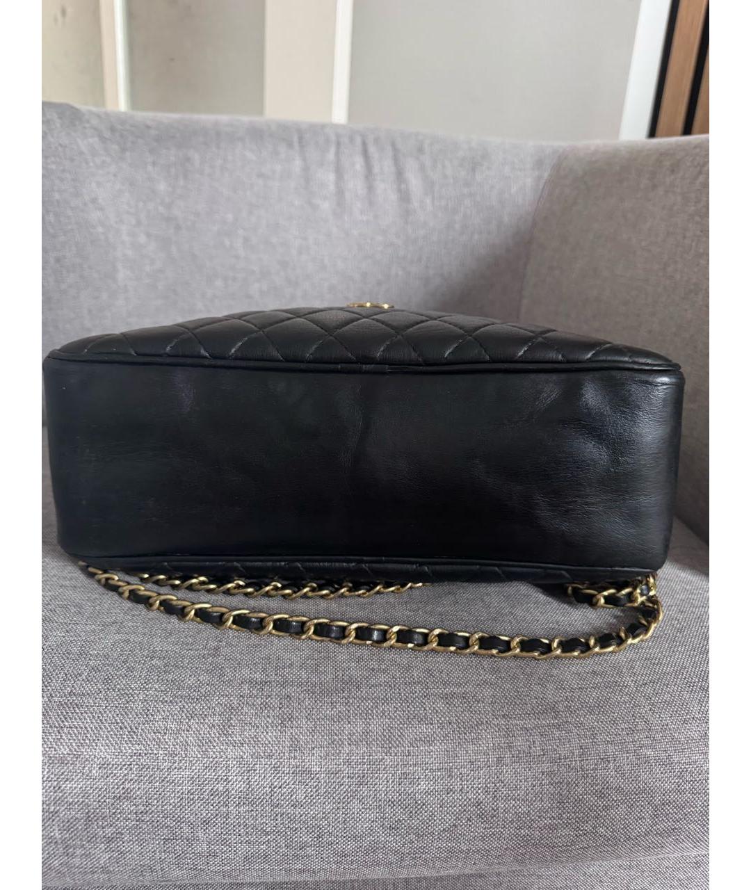 CHANEL Черная кожаная сумка через плечо, фото 6
