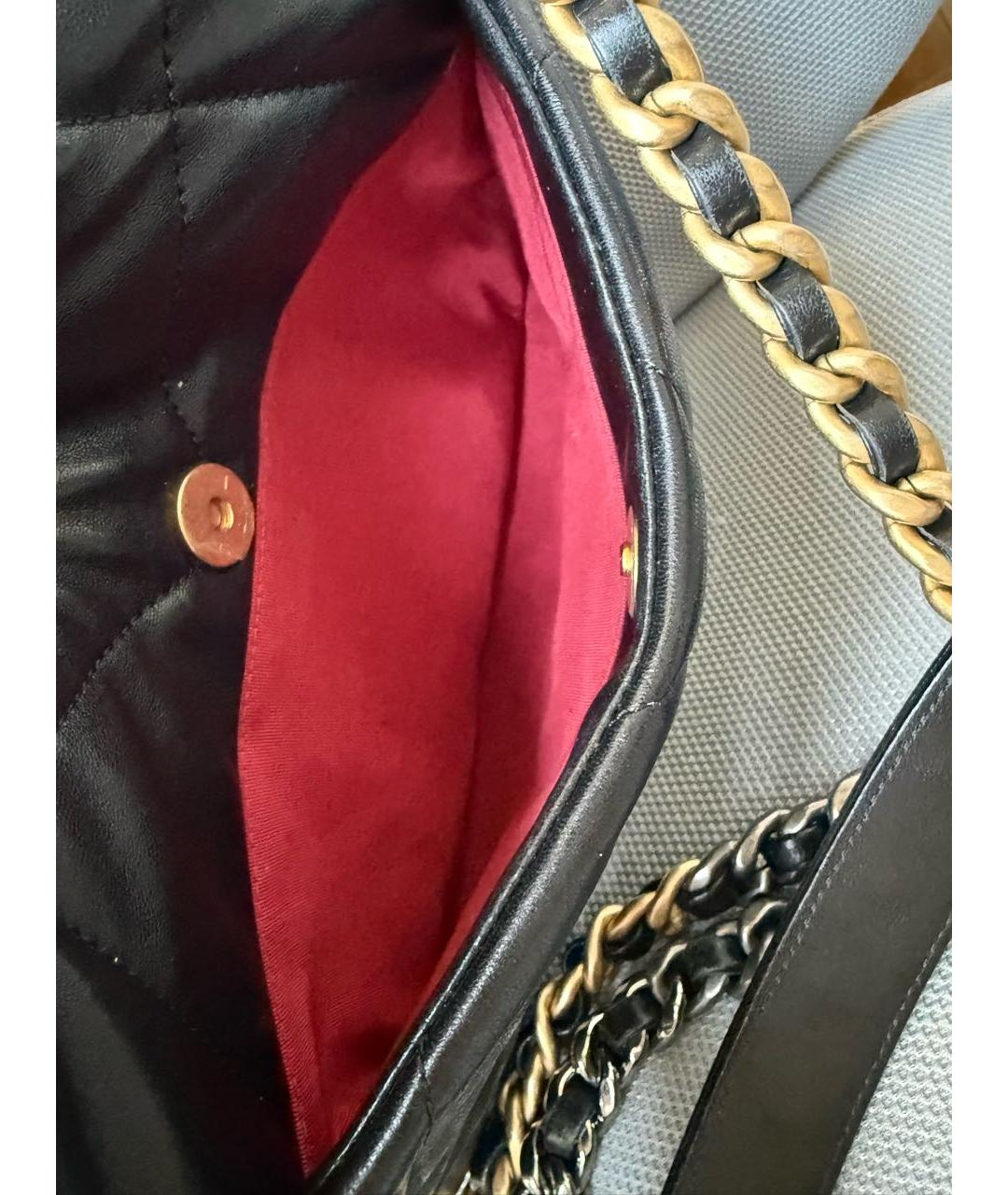 CHANEL Черная кожаная сумка через плечо, фото 7