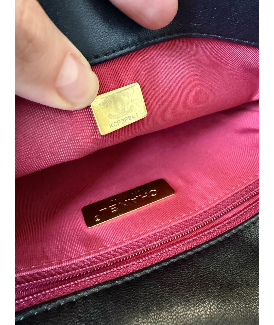 CHANEL Черная кожаная сумка через плечо, фото 8