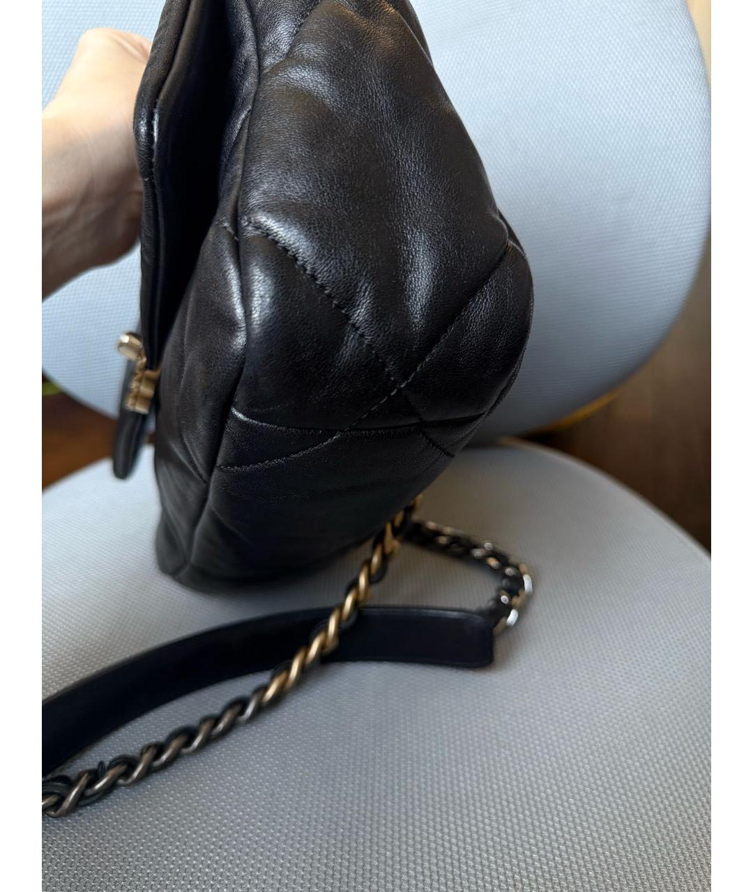 CHANEL Черная кожаная сумка через плечо, фото 6