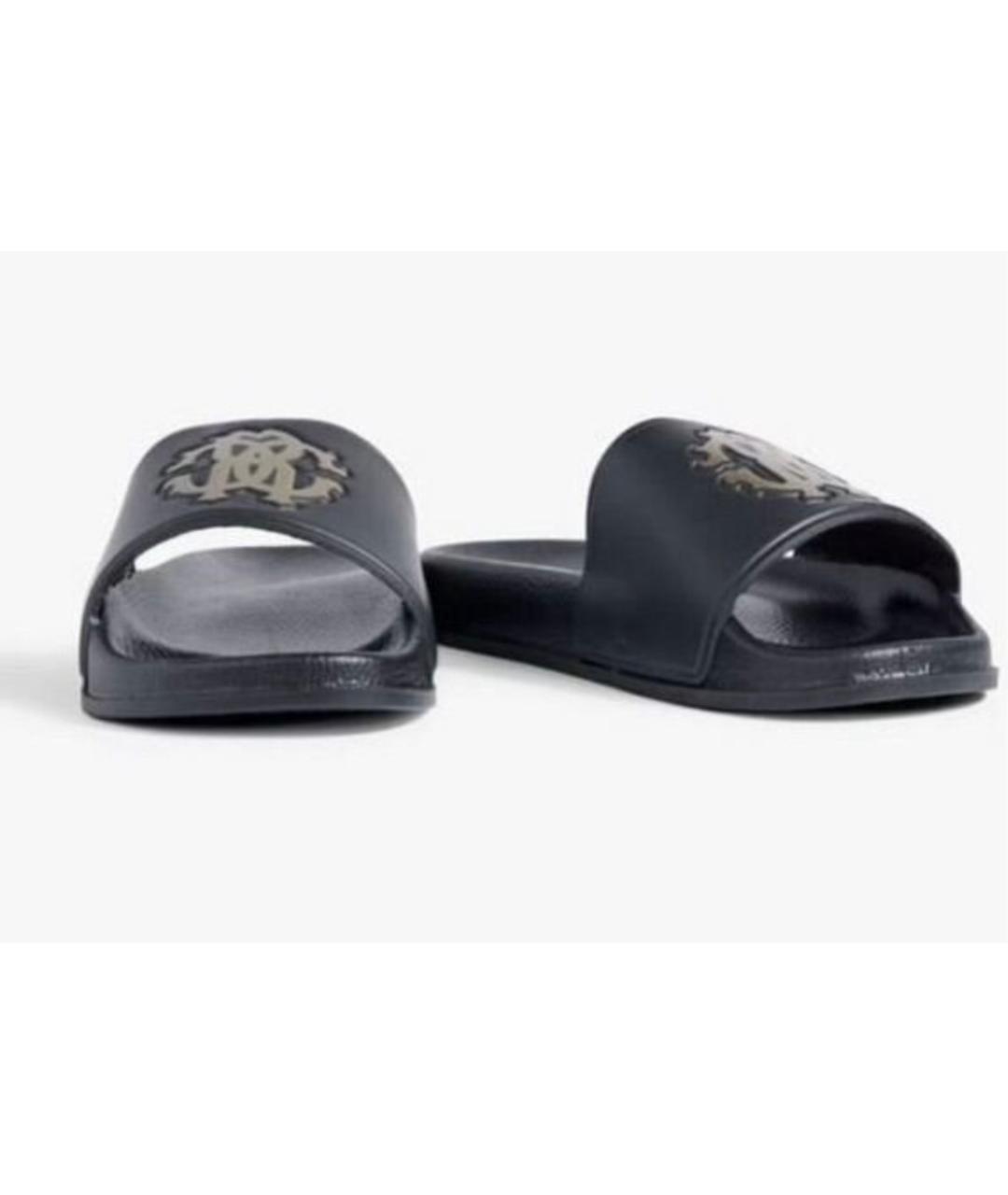 ROBERTO CAVALLI Черные резиновые шлепанцы, фото 2