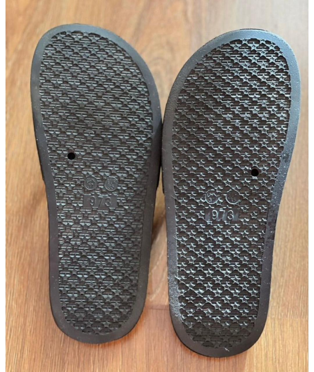 ROBERTO CAVALLI Черные резиновые шлепанцы, фото 5