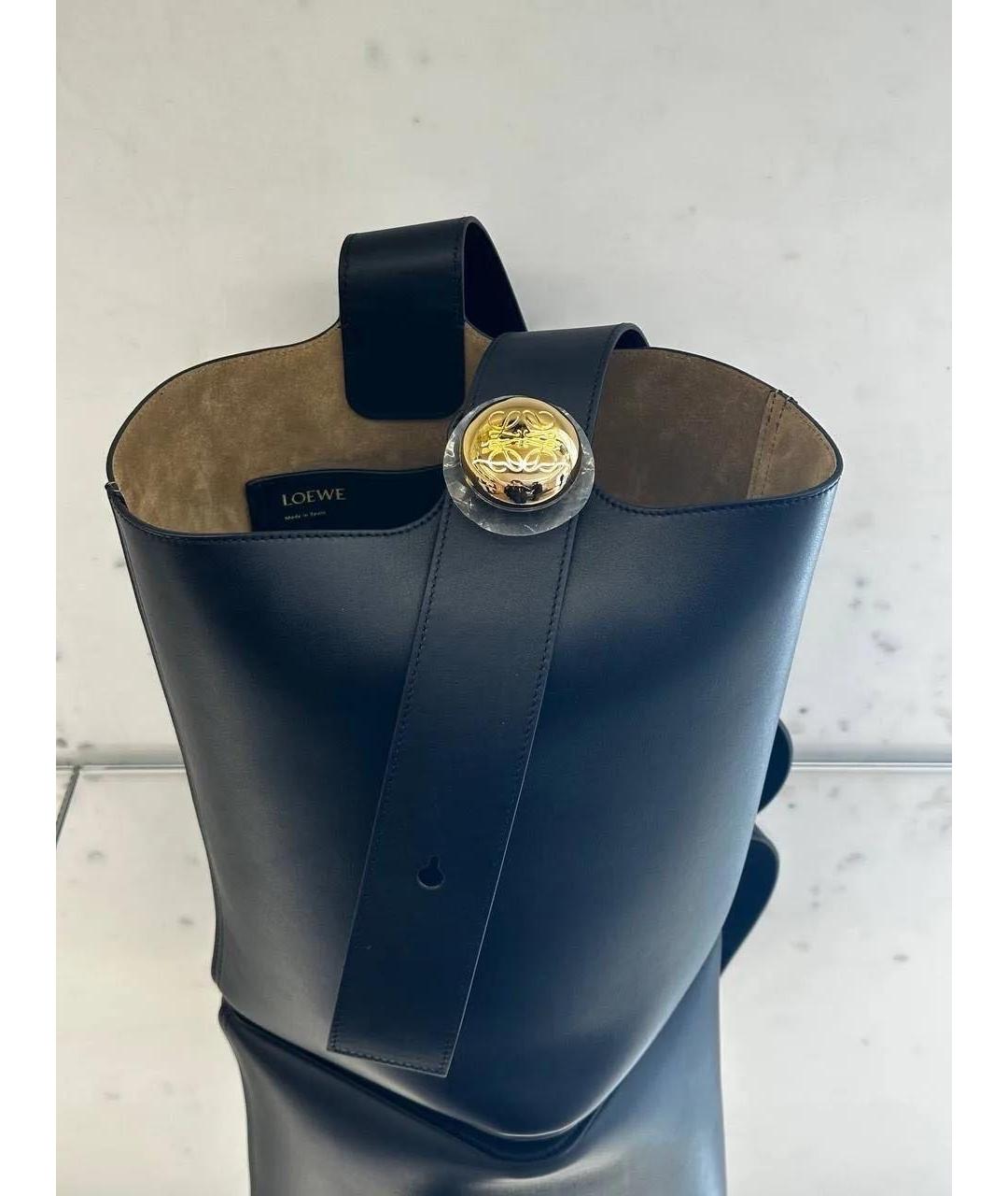 LOEWE Черная кожаная сумка через плечо, фото 2