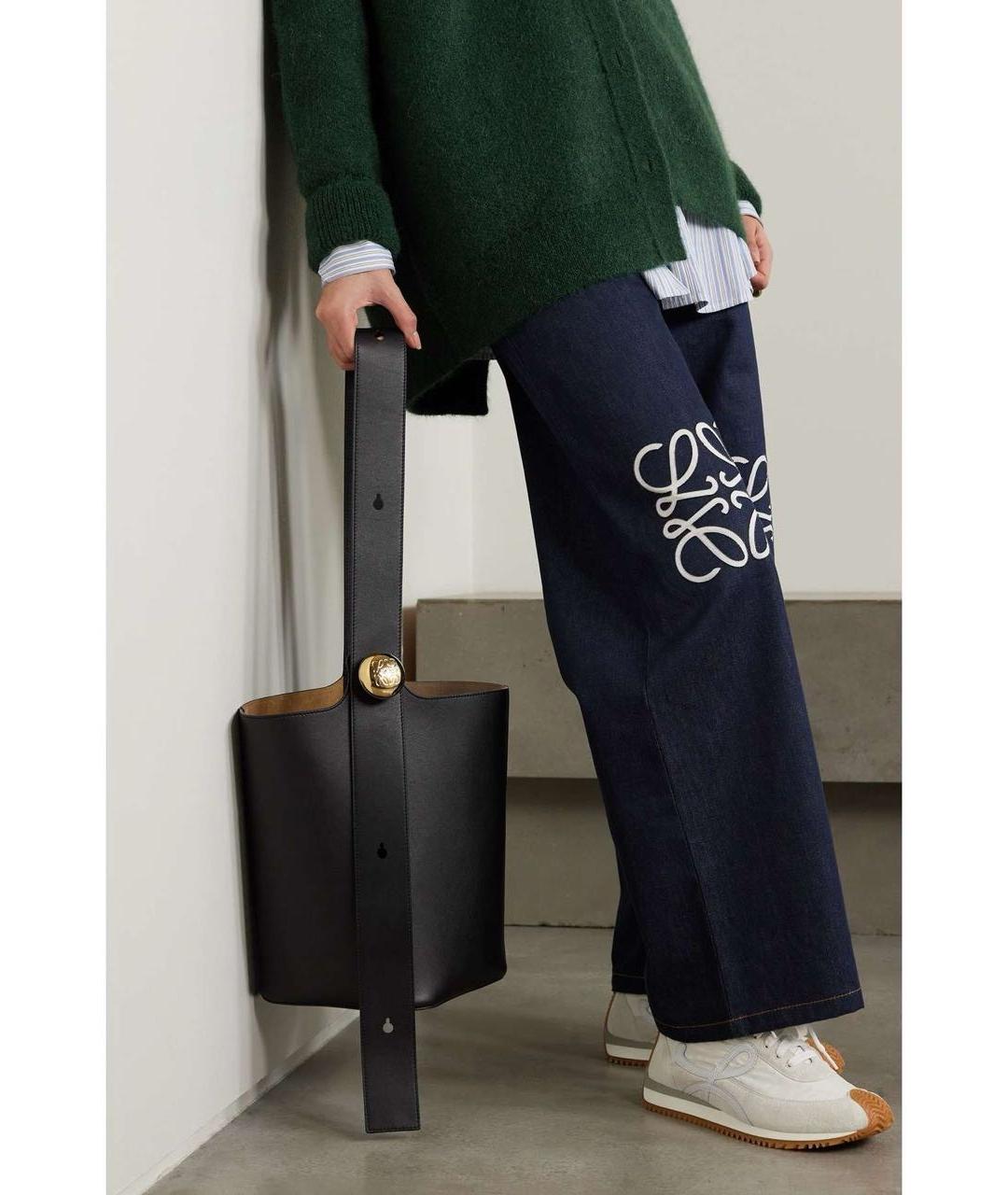 LOEWE Черная кожаная сумка через плечо, фото 4