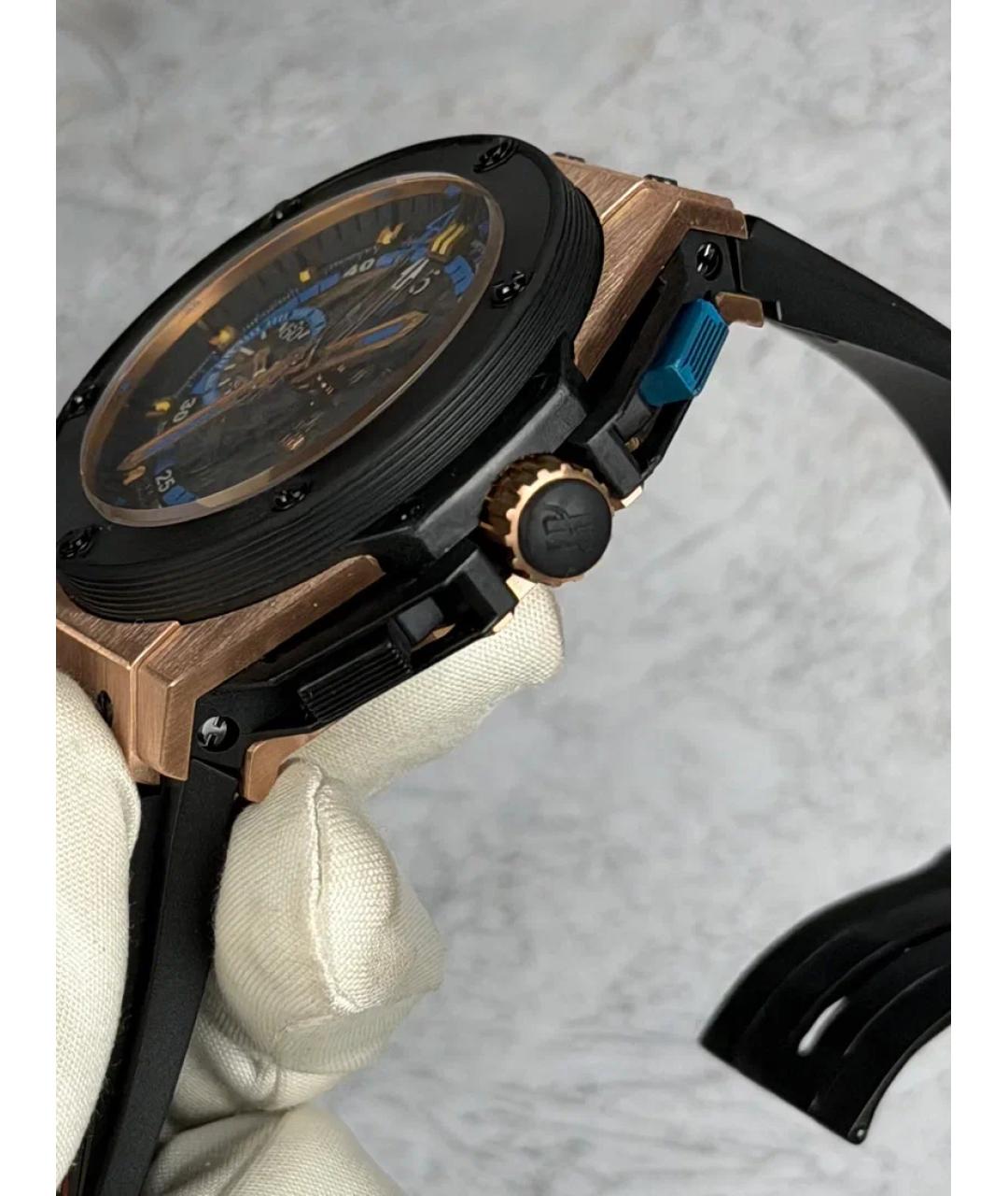 HUBLOT Черные часы из розового золота, фото 3