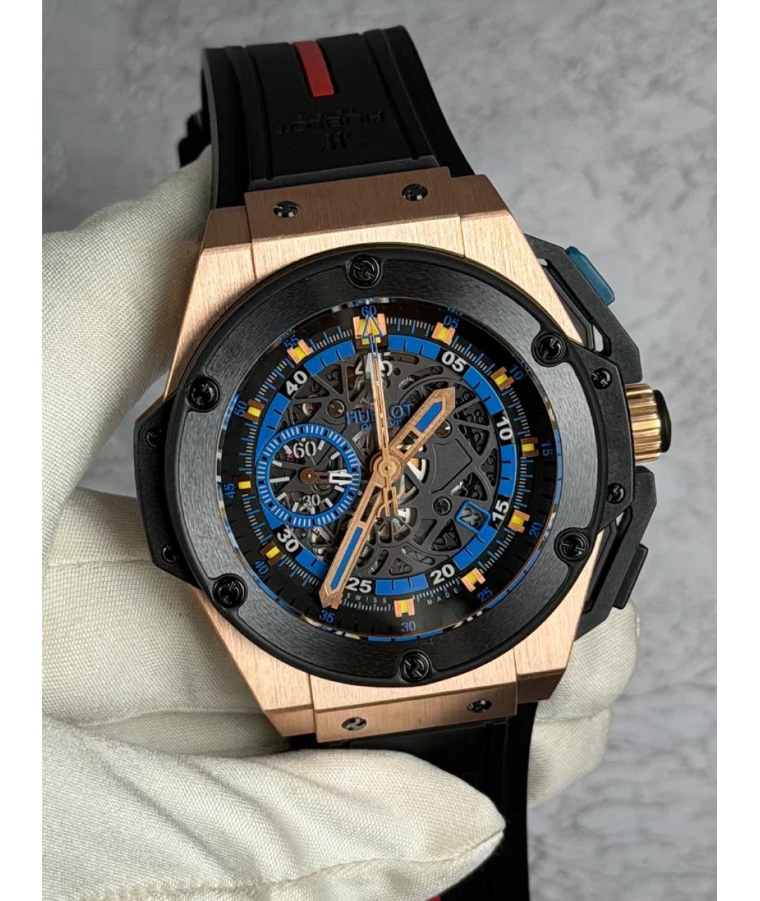 HUBLOT Черные часы из розового золота, фото 2
