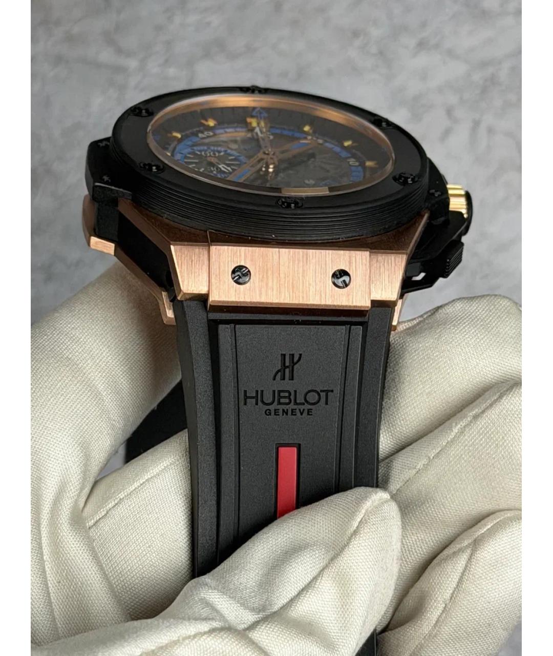 HUBLOT Черные часы из розового золота, фото 5