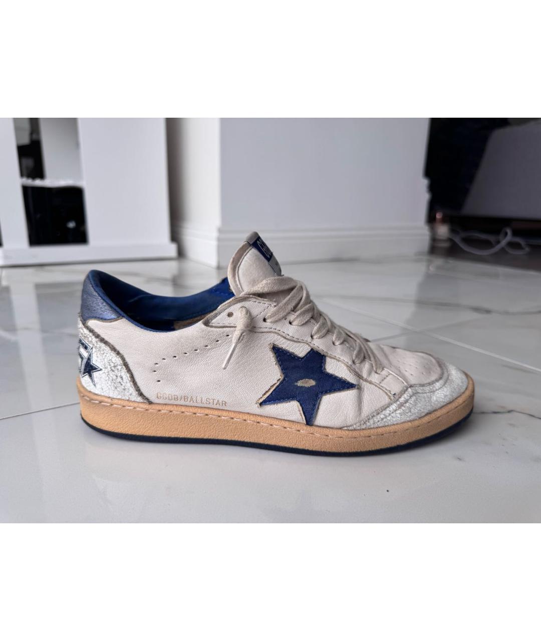 GOLDEN GOOSE DELUXE BRAND Белые кожаные кеды, фото 9