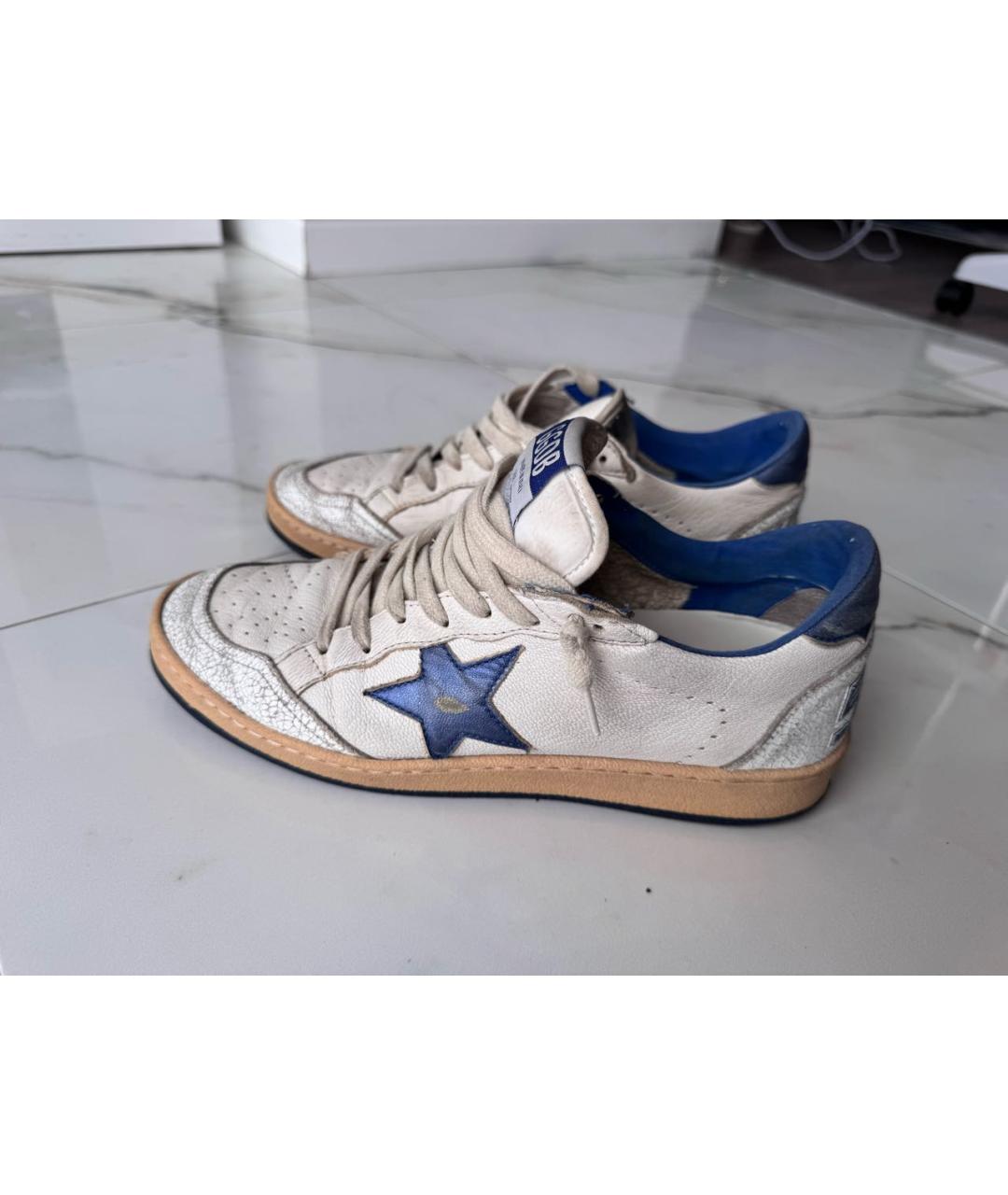 GOLDEN GOOSE DELUXE BRAND Белые кожаные кеды, фото 3