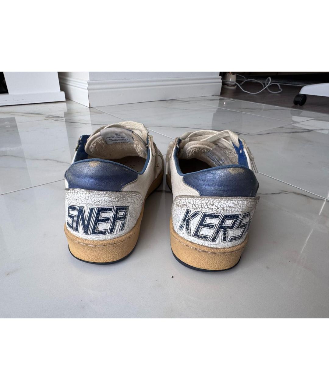 GOLDEN GOOSE DELUXE BRAND Белые кожаные кеды, фото 4