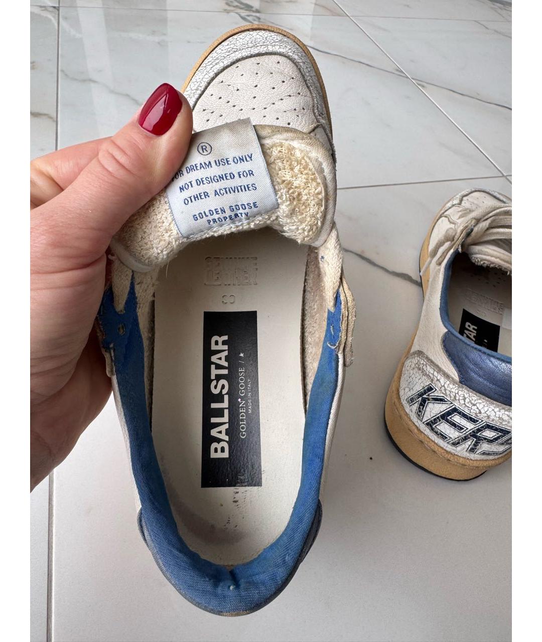 GOLDEN GOOSE DELUXE BRAND Белые кожаные кеды, фото 5