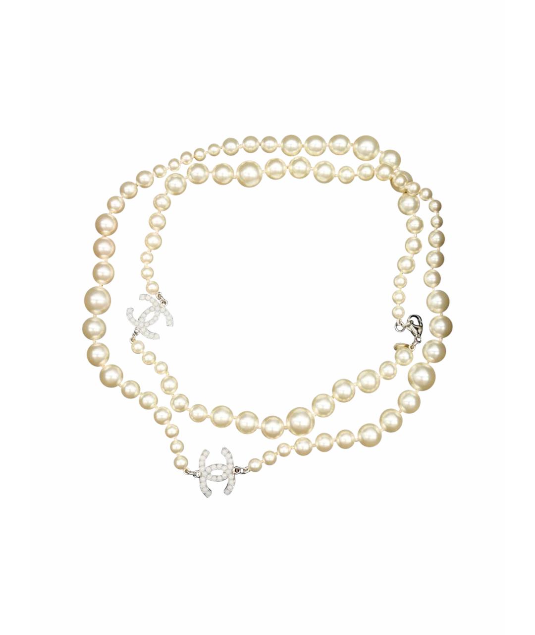 CHANEL Белое жемчужное колье, фото 1