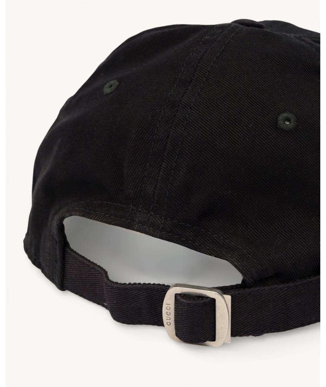 GUCCI Черная хлопковая кепка, фото 4