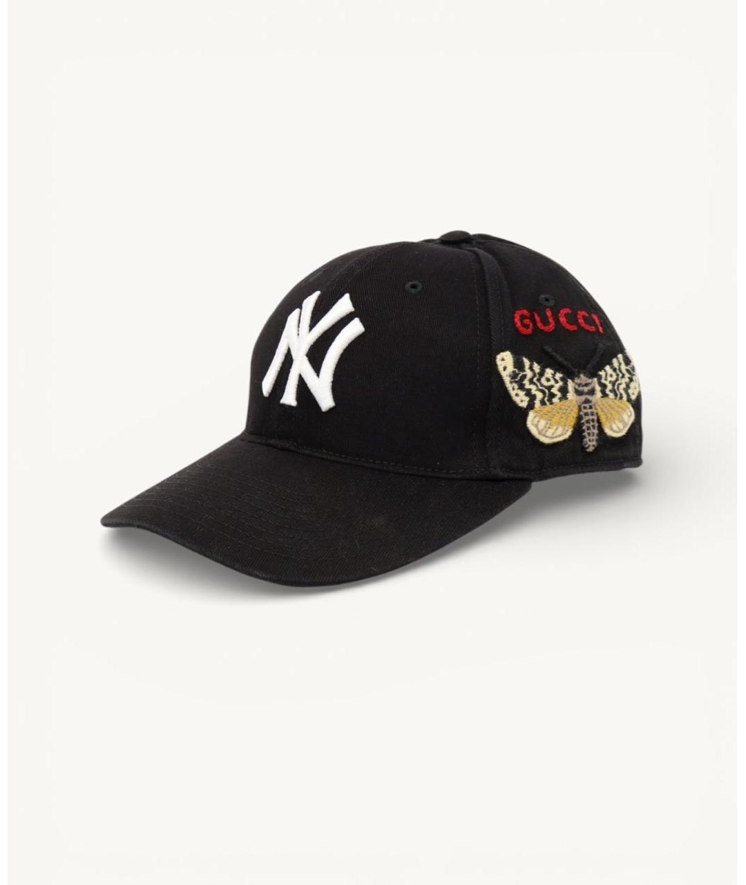 GUCCI Черная хлопковая кепка, фото 3