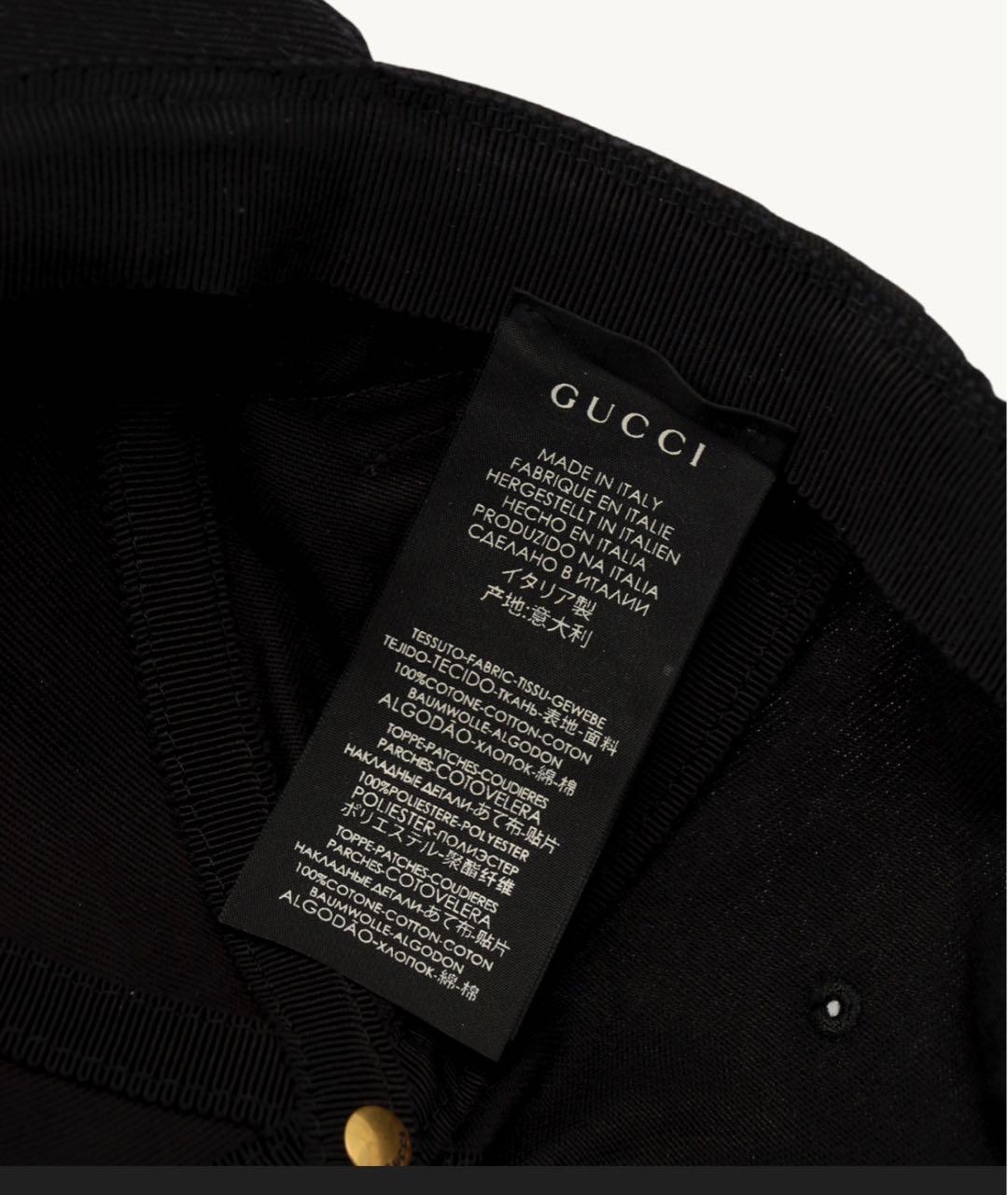 GUCCI Черная хлопковая кепка, фото 5