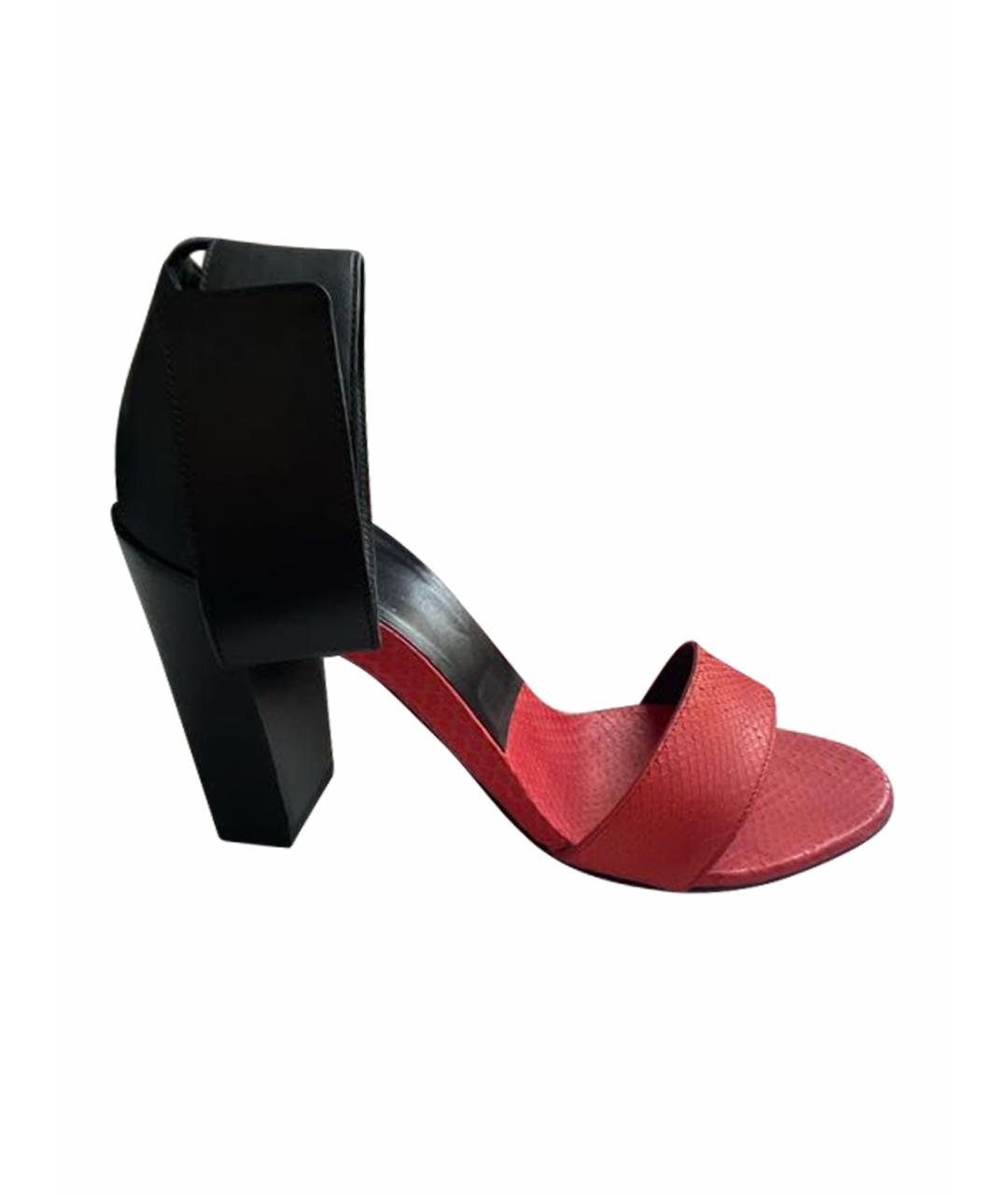 CHLOE Коралловые босоножки из экзотической кожи, фото 8