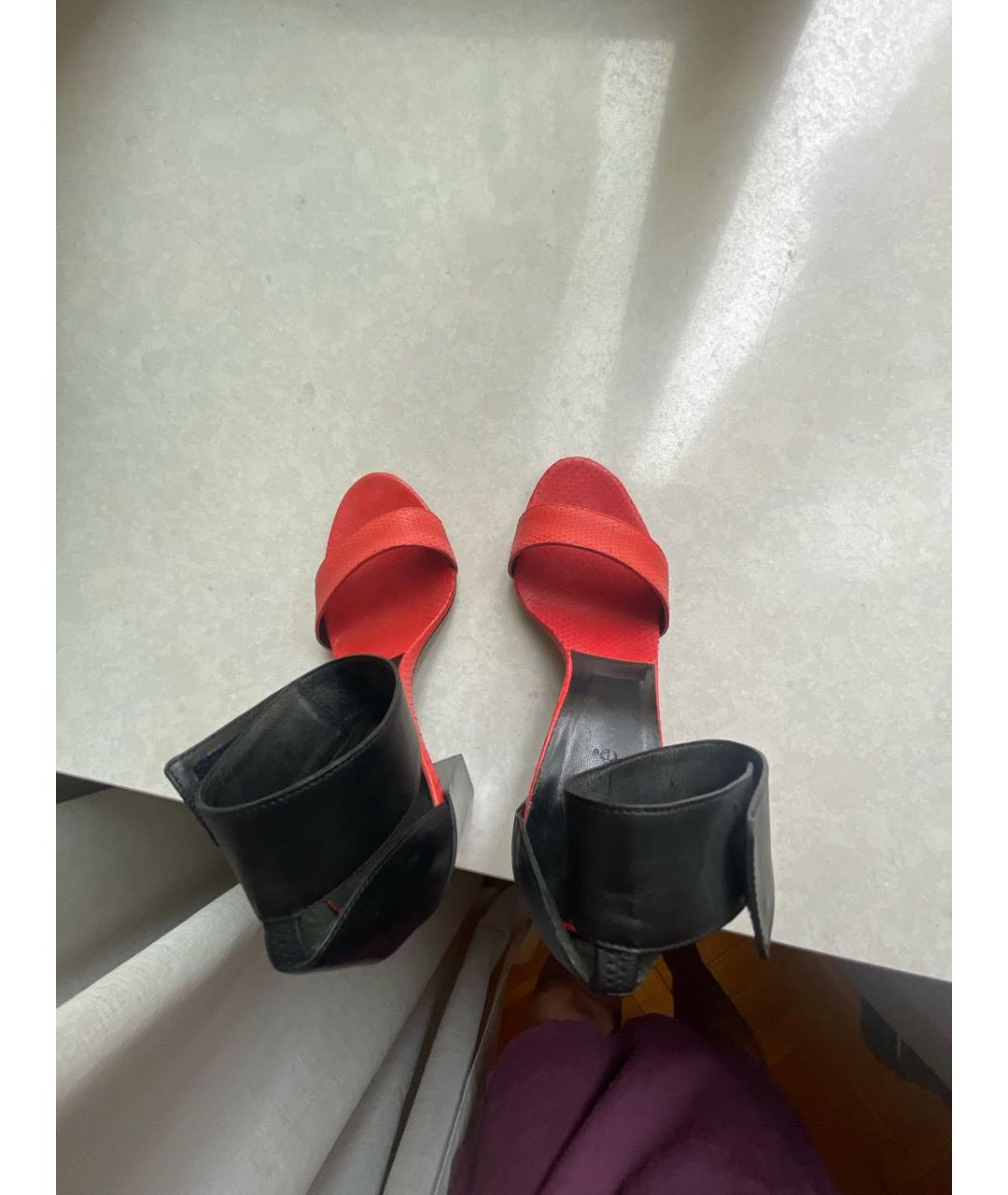 CHLOE Коралловые босоножки из экзотической кожи, фото 3