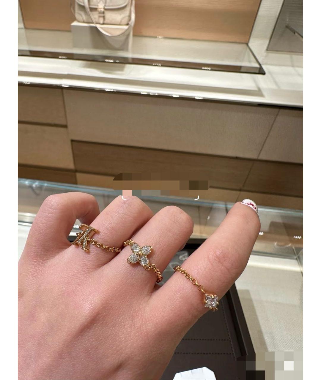 LOUIS VUITTON Золотое металлическое кольцо, фото 4