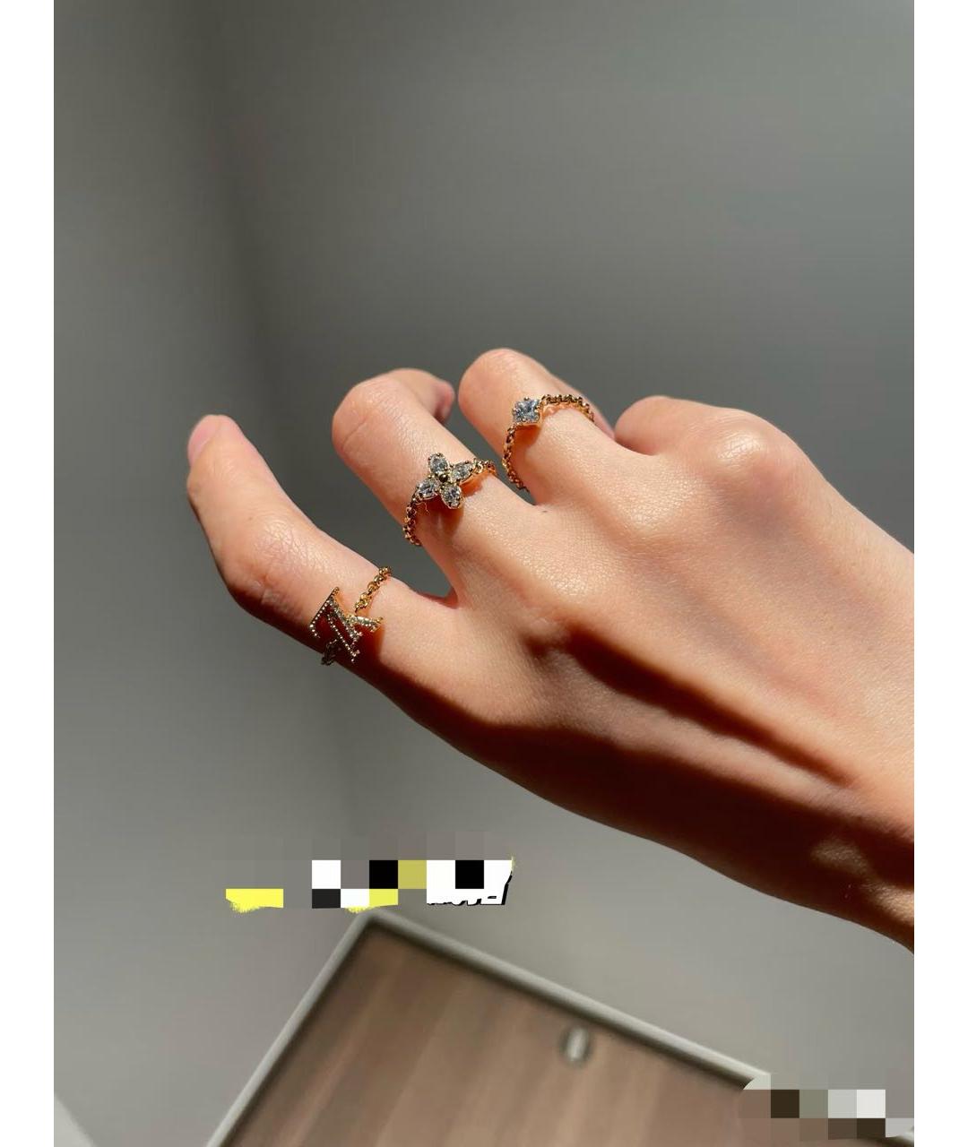 LOUIS VUITTON Золотое металлическое кольцо, фото 3