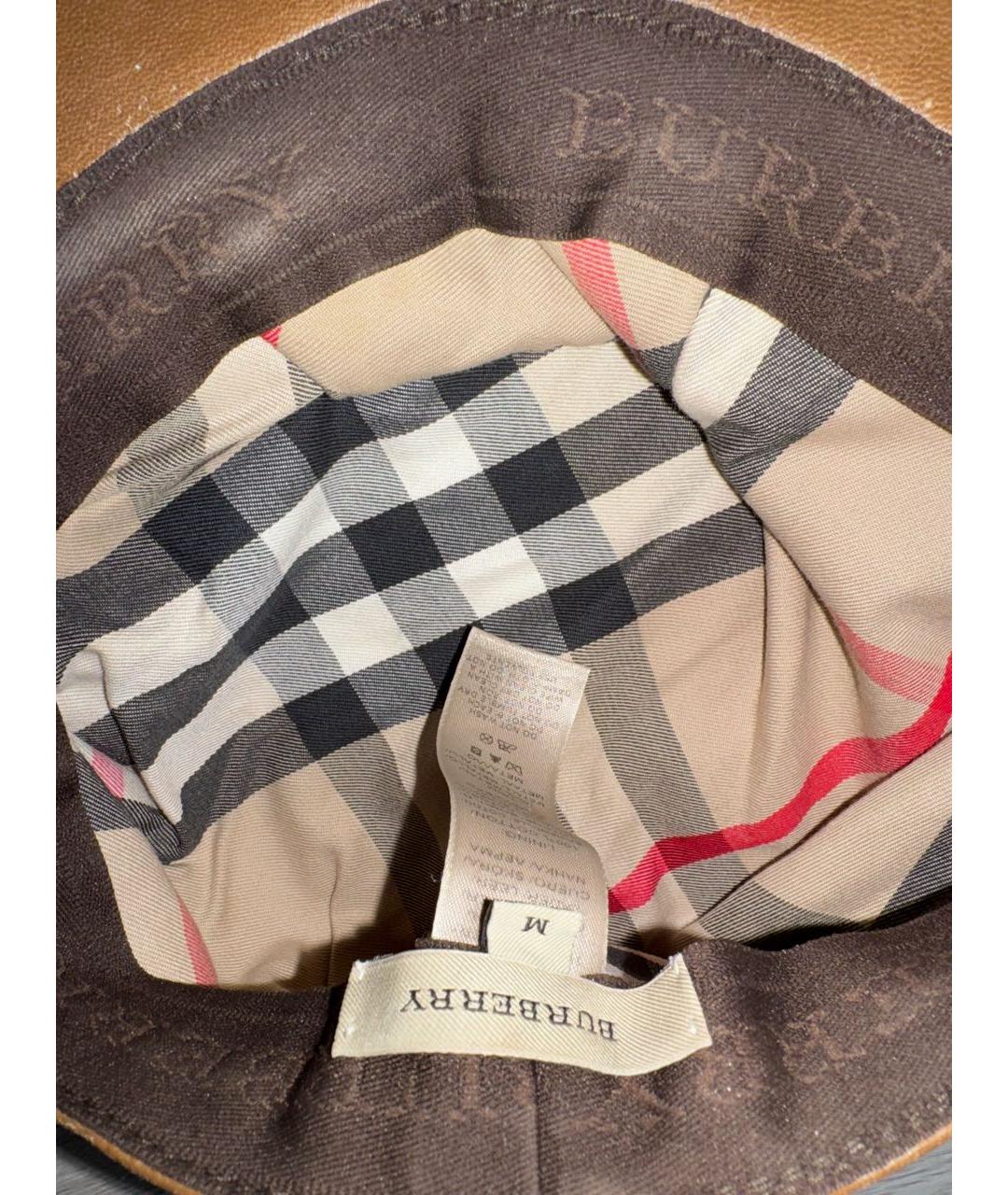 BURBERRY Золотая кожаная кепка, фото 4